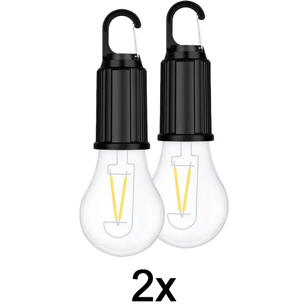 1x Bezprzewodowe żarówki akumulatorowe (Zestaw 2 szt., do 8 godz.) | LUMINKA